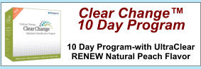 Clear Change 10 Day Program  10 Day Program-with UltraClear RENEW Natural Peach Flavor